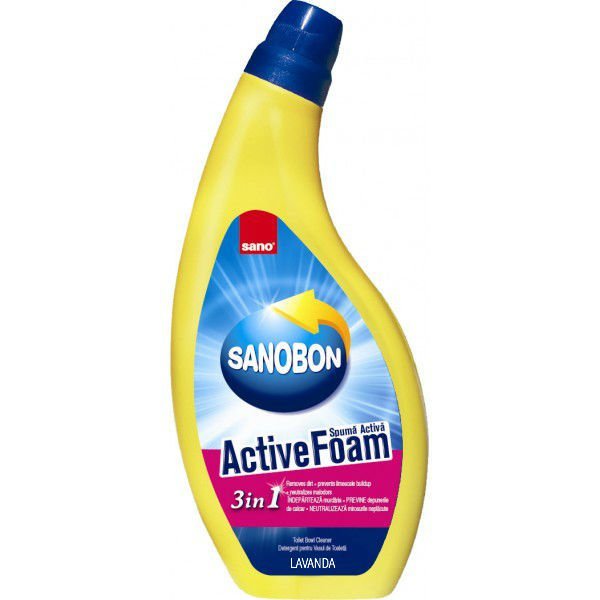 Detergent cu spuma Sanobon Activ Foam Lavanda 750 ml