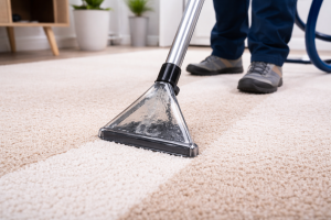 Spălare mochete realizată cu echipamente profesionale